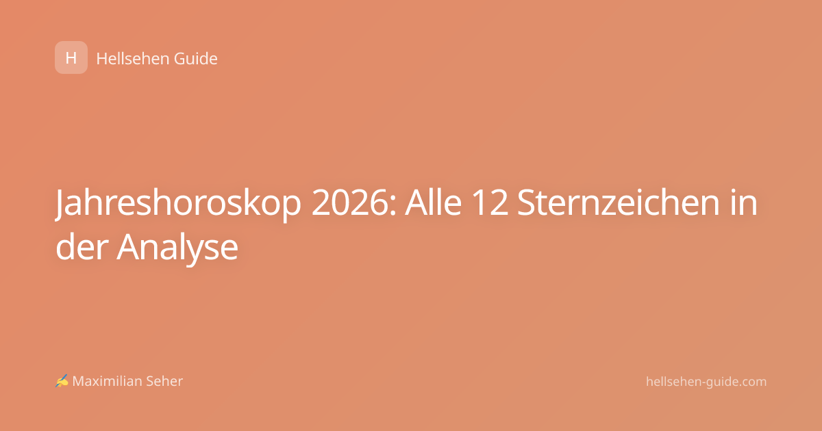 Jahreshoroskop 2026: Alle 12 Sternzeichen in der Analyse