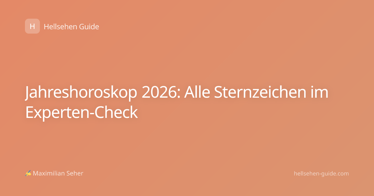 Jahreshoroskop 2026: Alle Sternzeichen im Experten-Check